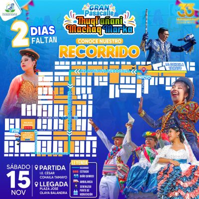 Agenda en Tacna de la semana del lunes 10 al domingo 16 de noviembre del 2025